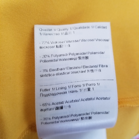 Escada Knot Front Mustard Yellow Dress - Picture 7 of 7